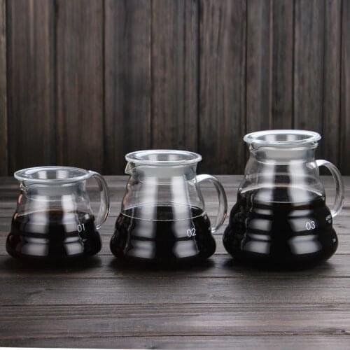 350/600/800mm Clear Glass Coffee Pot 1/2/3 Cups Drip Kettle Coffee Pot