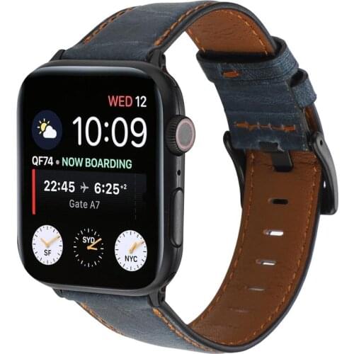 Watchband Of Apple Watch 6 5 4 3 2 1 SE Retro Leather Strap Of iWatch 44mm 40mm 42mm 38mm Classic Watch Band Replacement Belt