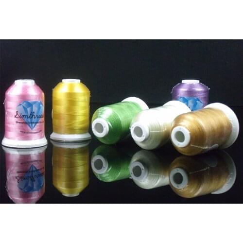 Simthread 120 pcs/box machine embroidery threads for most embroidery machines with thread color chart