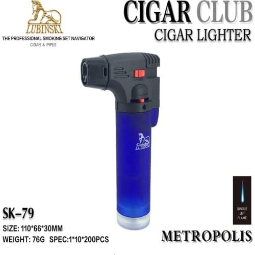 2020 Lubinski Windproof Lighter BBQ Jet Gas Cigar Lighter Turbo Metal Kitchen Cigar Spray Gun Outdoor Gadgets