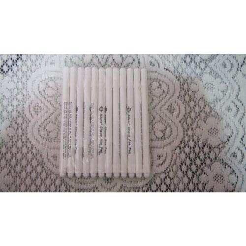 12pcs/lot White Color Water Erasable Pen DIY Ink Markers Pen Fabric Marker Pen For Cross Stitch Kits Needlework Tools