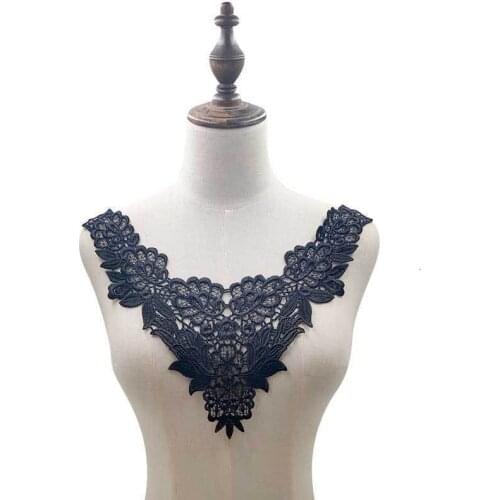 3D Flower Fabric Venise Lace Fabric Wedding 2019 Collar Trims Embroidery Neck Guipure Evening Dress Sewing Supplies Scrapbooking