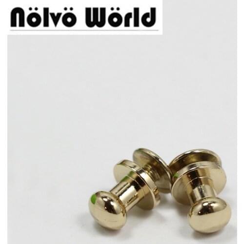 50pcs 5 colors 6mm Stud Screw Round Head Nail Leather Screw Rivet Chicago Button for DIY Bags Decoration Metal Parts