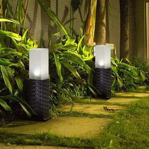 6PCS Outdoor Garden Solar Rattan Lawn Light Driveway Solar Spike Light Waterproof Garden Landscape Pathway Stake Light
