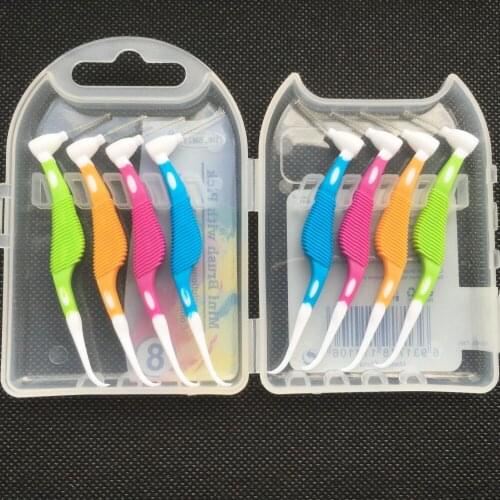 8 Pieces/pack Dental Oral Care Interdental Floss Brush Tooth Pick 0.7mm Free Shipping