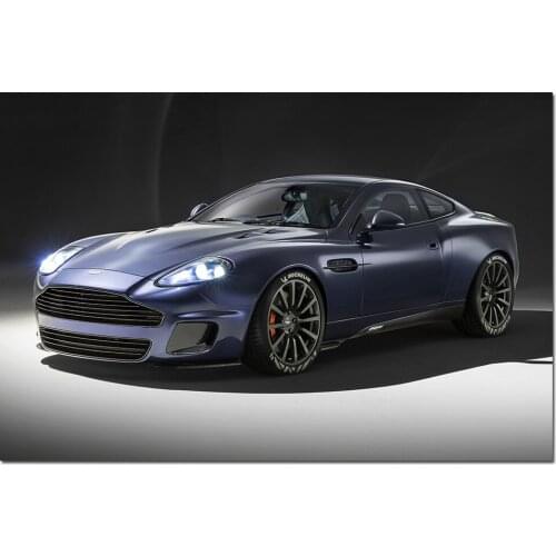 Aston Martin Vanquish 25 Blue Supercar Poster Print for Home Decor Wall Art Picture For Living Room Decor Canvas Painting