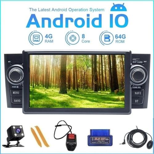 ZLTOOPAI Android 10 For Fiat Grande Punto Linea 2007-2012 Auto Radio Stereo Head Unit GPS Navigation Car Multimedia Player SWC