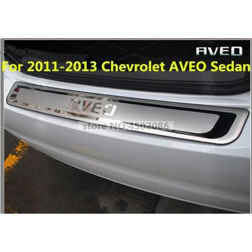 Car-covers High quality stainless steel Rear bumper Protector Sill fit For 2011-2013 Chevrolet AVEO Sedan Car-styling