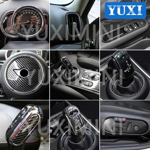 Car Styling Carbon Fiber Style Interior Modification Accessories Stickers For BMW MINI ALL4 Cooper F54 F55 F56F57 F60 Countryman