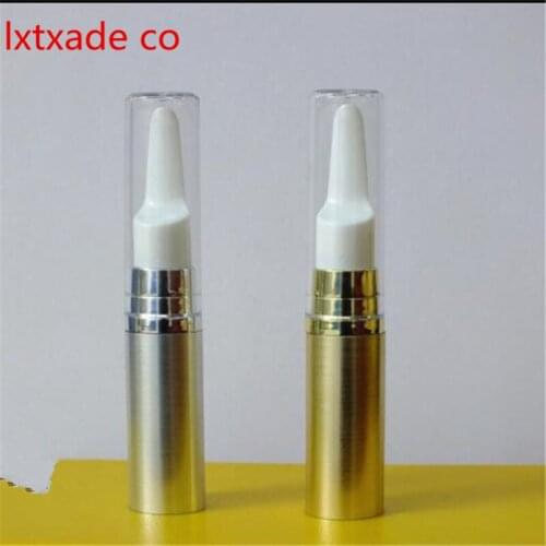 Free Shipping 5 ml Gold Silver Empty Pack Bottle Pump Pen New Style Top Grade Mini Eye Gel Essential Empty Cosmetic Containers