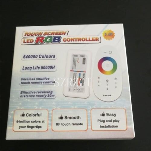 Touch Screen LED RGB / RGBW Controller 2.4G Wireless DC12-24V Touch RF Remote Control For RGB /RGBW LED Strip