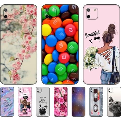 For Realme C11 Case Soft Silicon TPU Back For OPPO Realme C11 C 11 RealmeC11 Phone Cover RMX2185 Bumper Funda black tpu case