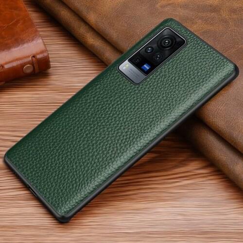 Genuine Leather Case For VIVO X60 Pro Case For VIVO X60 X60Pro X60 Pro Plus Phone Case