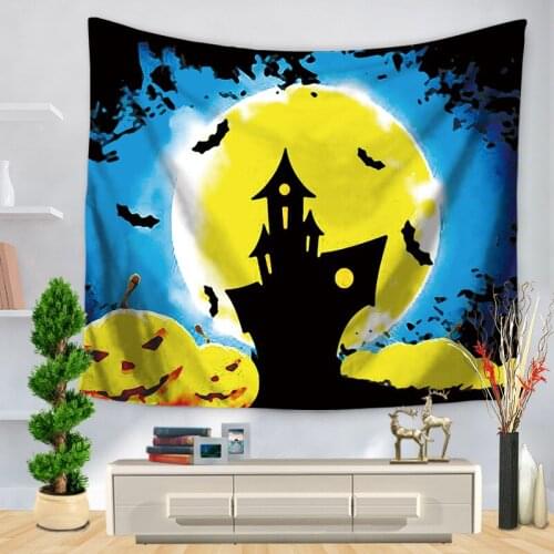 Halloween Tapestry For Hallowmas Wall Decoration Wall Hanging Pumpkin Tapestry Tablecloth