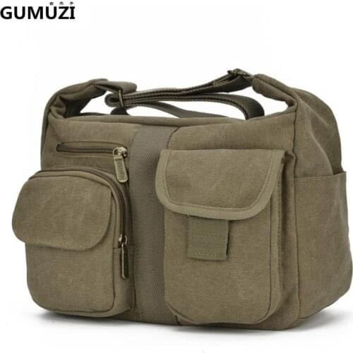 Gumuzi Casual Canvas Women Shoulder Bags Fashion Ladies Shoulder Crossbody Bags High-capacity Woman Messenger Bag Handbag