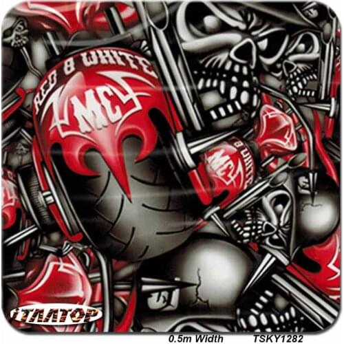 ITAATOP Skull Wtp Film TSKY1282 0.5M * 2/10/20M Hydro Dipping Film