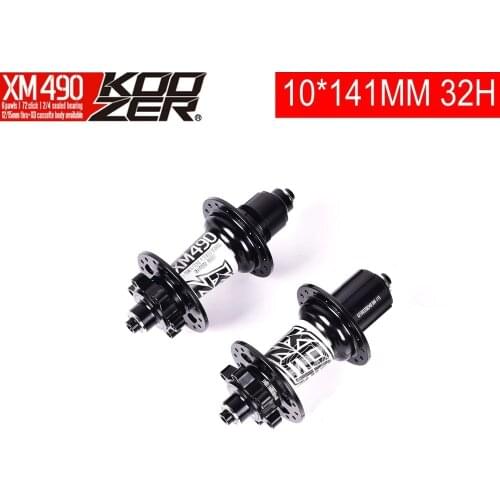 KOOZER 32H Rear Hubs 141*10mm 4 Palin 72 ring MTB Mountain Bike hub QR Quick Release 32 holes For Shimano 8 9 10 11 Speed XD