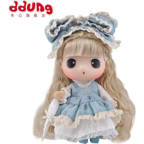 Ddung Cute Blue Veil Princess Doll for Fans DIY 18cm