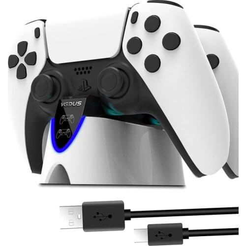 New Controller Two-seater Fast Charge For PS5 Controller Dual-charge For PS5 Game Controller Charger Two-seater Charging Dock
