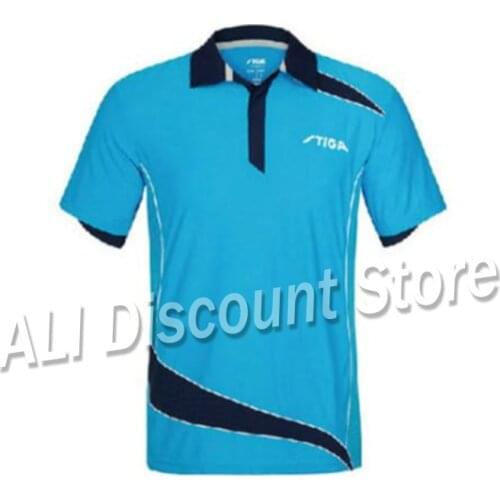 Original Stiga Table Tennis Clothes Sportswear Quick Dry Short Sleeved Men Ping Pong Shirt Women Sport Jerseys 75121/75141