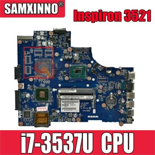 Original aptop motherboard For DELL Inspiron 3521 i7-3537U SR0XG Mainboard VAW00 LA-9104P CN-0RDTJC 0RDTJC SLJ8E