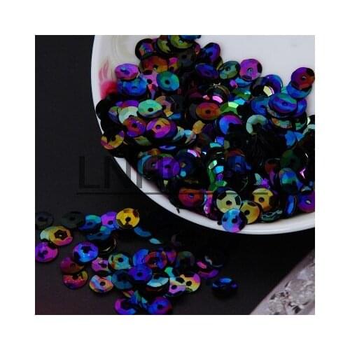 50g 5mm Cup Sequins for Craft Black AB Round Loose Sequins Paillettes Children DIY Sewing Wedding DIY Accessories Spangles