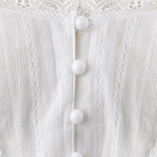 Sexy Pajamas Womens Cotton Jacquard Hollow Micro-transparent Short Paragraph Buckle Strap Shorts Home Suit Pajamas for Women