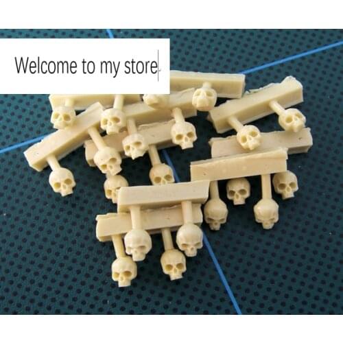 Super mini 5mm resin figure Model skull head 20pcs/set For renovation
