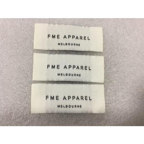 Customized Brand Logo End Fold Main Damask Woven Labels For Clothing