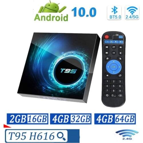 T95 Android 10.0 Smart TV Box Allwinner H616 Quad Core 6K 4GB RAM 64GB ROM Wifi Media Player HDMI-compatible TV set-top box