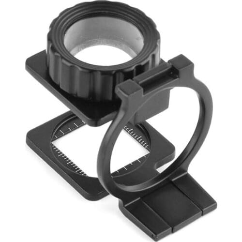 1Pc Metal Foldable Magnifier 20X Linen Tester Loupe Cloth Thread Counter Magnifying Glass