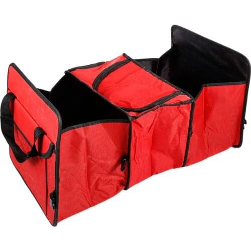 1pcs High Quality Redstorage Box Car Trunk Storage Bag Oxford Cloth folding Organizer Box Red