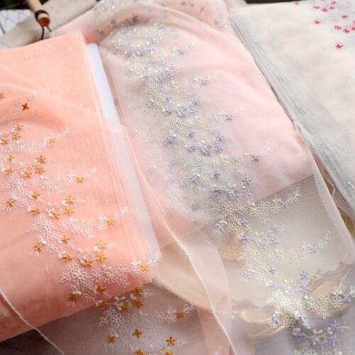 2meters/lot 18cm Beautiful flower embroidered lace trimming Skin/Orange/Pink material for clothes X468