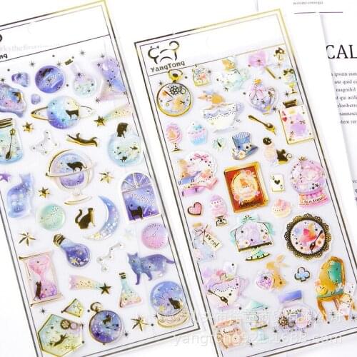 20sets/lot Kawaii Stationery Stickers Planet Cat Diary sticker pack DIY Craft Scrapbooking Album Junk Journal Happy
