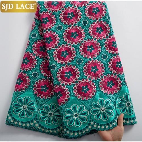 2021 High Quality Nigeria Lace Fabric Latest Stones Mesh African Net Lace Fabric Swiss Volie Cotton Lace Fabric A1467