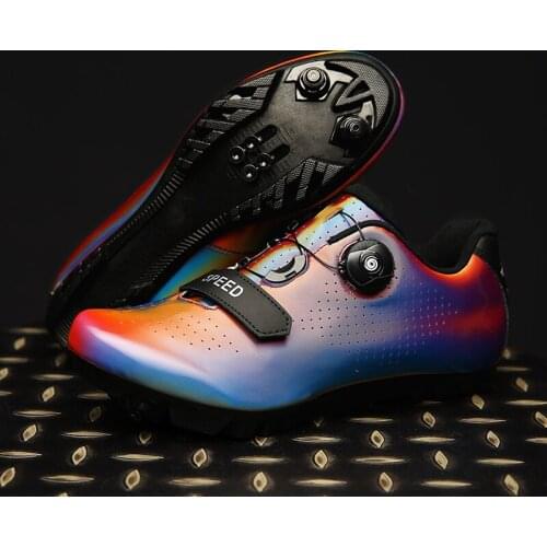 2021Mtb Cycling Shoes Outdoor Riding Night Vision Non-slip Shock Absorption 5D Colorful Bicycle Road Bike Lock Bicicleta