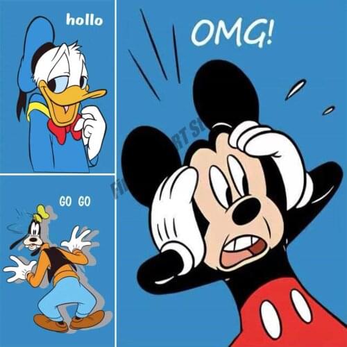 DIY Diamond Painting Donald Duck Goofy Cross Stitch Full Square/Round Drill Embroidery Mosaic Birthday Gift Home Decor Disney