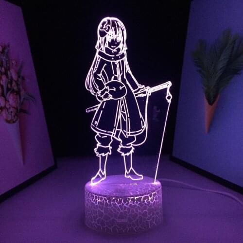 Animation Peripherals 3D LED Lamp Beautiful Girl Figure Ornaments for Couple Childrens Festival Birthday Gifts Night Light