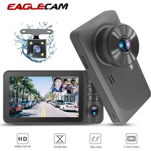 3.0 Inch IPS Car DVR 3 Cameras Lens Dash Camera Dual Lens With Rearview Camera Auto Registrator Dvrs Night Vision Video Recorder