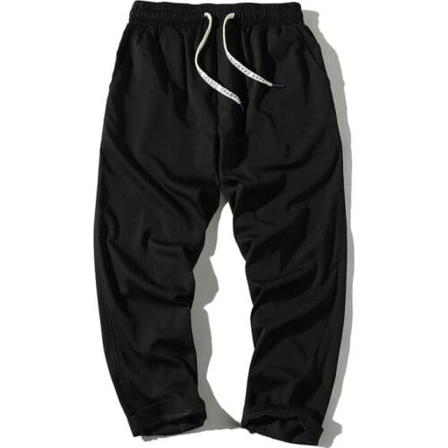 Casual Harem Pants Men Streetwear Solid Color Jogger Jogging Pants Male Loose Fashion Elasticated Waist Sweatpants Men Trousers