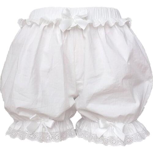 Summer Girls Shorts White Pumpkin Panties With Lolita Dress Kids Girl Solid Legging Children Safety Pants For 6 7 8 9 10 yrs Gir