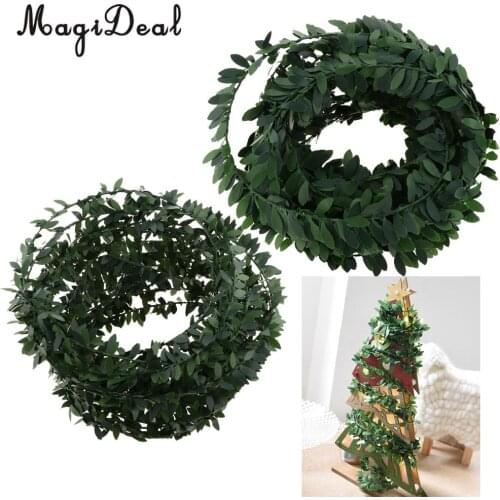 MagiDeal 750CM IVY LEAF BOUQUET GREEN FERN FOLIAGE FLOWER PLANT ARTIFICIAL LEAVE VINE LEAF RATTAN FLORAL DECOR