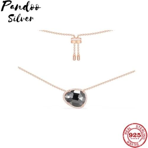 Fashion Charm Sterling Silver Copy 1:1 Replica,Adjustable Pink Gold White Mother-of-pearl Necklace Women Jewelry Gift