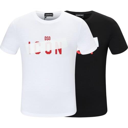 DSQ PHANTOM TURTLE Mens Short Sleeve Logo Series Graphic T-Shirt Men Fashion Print Cotton Tees Breathable Quality Tops D8091