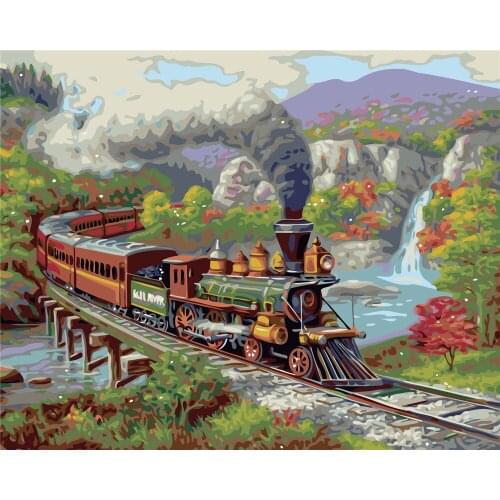 Monody True Frameless Diy Oil Painting By Numbers Wolf Handpainted Gift Coloring By Numbers Animal Picture For Living Room