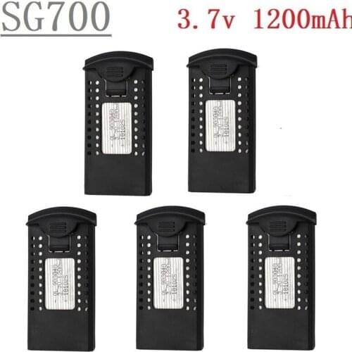 Upgrade Battery for DM107S SG700 S169 3.7V 1200mAh Li-po Battery RC Quadcopter Spare Parts 3.7v Drone Rechargeable Battery 5pcs