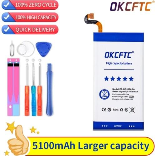 OKCFTC Original Battery EB-BG955ABE For Galaxy S8 Plus G9550 G955 GALAXY S8Plus S8+ SM-G9 SM-G955 EB-BG955ABA 5100mAh Batteries