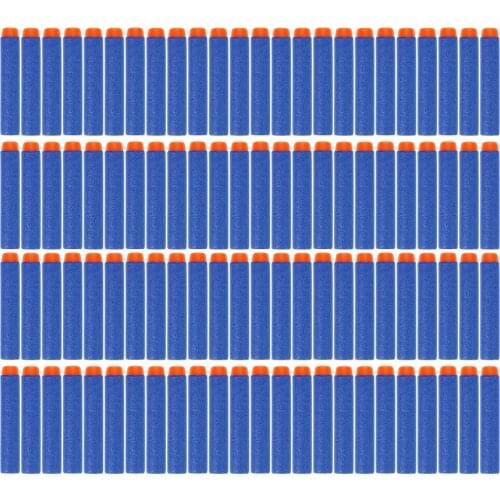 100PCS For Nerf Bullets Soft Hollow Hole Head 7.2cm Refill Darts Toy Gun Bullets for Nerf Series Blasters Xmas Kid Children Gift