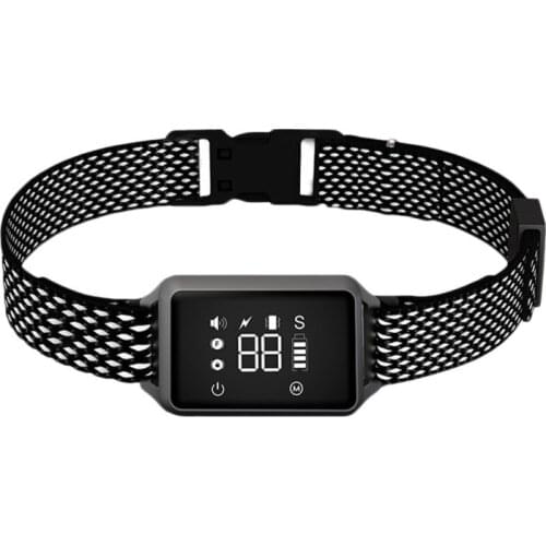 Rechargeable Anti-bark Training Collar IP68 Waterproof Adjustable Sensitivity Intensity Large Dog Buzzing Vibration Hot Sell