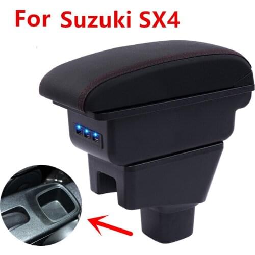 For Suzuki SX4 armrest box central Store content box products accessories With USB interface